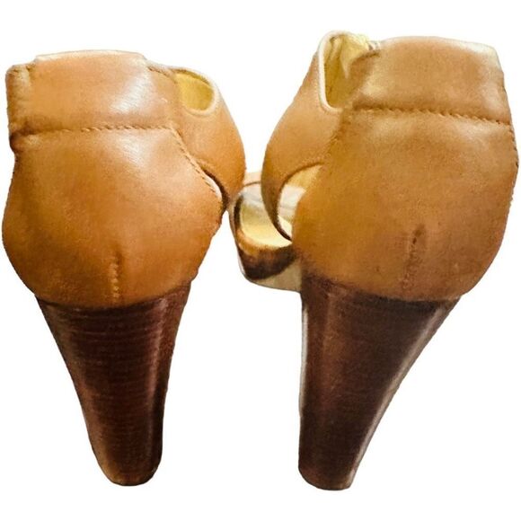 MICHAEL MICHAEL KORS Berkley T Strap Platform Vachetta Leather Sandals Size 6.5 - Picture 7 of 7